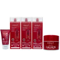 Kit Knut Tratamento Ondas Cachos Shampoo 250ml Condicionador 250ml Máscara 300g Finalizadores