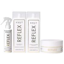 Kit Knut Tratamento Reflex Shampoo 250ml Condicionador 250ml Máscara 200g Spray Finalizador 120ml