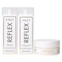 Kit Knut Tratamento Reflex Shampoo 250ml Condicionador 250ml Máscara Hidratação Liso Absoluto 200g