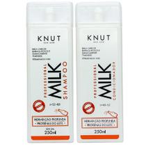 Kit Knut Tratamento Shampoo Sem Sal 250ml Condicionador Hidratação Leave-In 250ml
