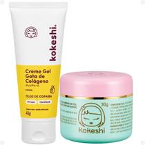 Kit Kokeshi:Creme Gel Gota de Colágeno 45g e Creme Facial Pele De Porcelana 30g Kit Kokeshi:Creme Gel Gota de Colágeno 45g e Creme Facial Pele De Porcelana 30g
