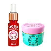 Kit Kokeshi Oléo Rosa Mosqueta+Cr Pele de Porcelana