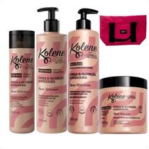 Kit Kolene By Camilla De Lucas Nutri Bond: Shampoo 300ml, Máscara 500g, Leave-in 500ml, Goma Capilar 500ml e Mimo Kit Kolene By Camilla De Lucas Nutri Bond: Shampoo 300ml, Máscara 500g, Leave-in 500ml, Goma Capilar 500ml e Mimo