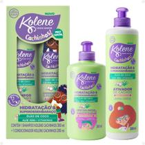 Kit Kolene Cachinhos: Shampoo 300ml, Condicionador 200ml, Creme para Pentear e Ativador de Cachos