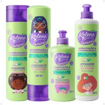 Kit Kolene Cachinhos: Shampoo, Condicionador, Creme para Pentear e Ativador de Cachos 300ml