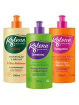 Kit kolene Cronograma Capilar Nutrição, Controle de Frizz e Finalização 500ml (3 itens)
