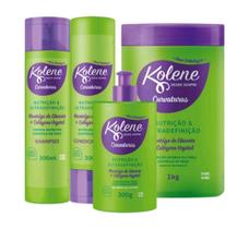 Kit Kolene Curvatura Shampoo + Condicionador + Creme Tratamento + Gel Creme P/pentear