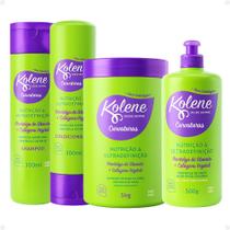 Kit Kolene Curvaturas Nutrição e Ultradefinição: Shampoo, Condicionador 300ml, Creme de Tratamento e Gel Creme 500g