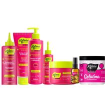 Kit Kolene Danos Extremos Reconstrução Nutritiva 5 Itens + Gelatina + Óleo