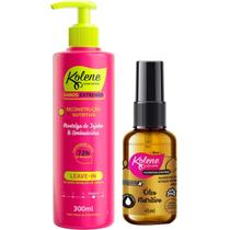 Kit Kolene Danos Extremos Reconstrução Nutritiva Leave-in + Óleo