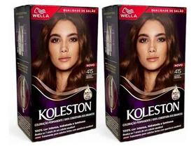 Kit Koleston Coloração Permanente 415 Castanho Crepúsculo (2 Unidades)