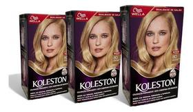 Kit Koleston Coloração Permanente 80 Louro Claro (3 Unidades)