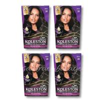 Kit Koleston Coloração Permanente Cor 20 Preto (4 Unidades)