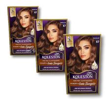 Kit Koleston Coloração Permanente Cor 67 Chocolate (3 Unidades)