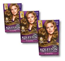 Kit Koleston Coloração Permanente Cor 71 Louro Cinza Médio (3 Unidades)