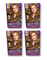 Kit Koleston Coloração Permanente Cor 71 Louro Cinza Médio (4 Unidades)