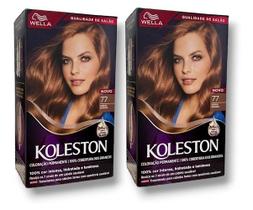 Kit Koleston Coloração Permanente Cor 77 Marrom Dourado (2 Unidades)