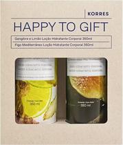 Kit Korres Happy To Gift Hidratante Corporal Gengibre e Limão 350ml + Figo Mediterrâneo 350ml (2 Produtos)