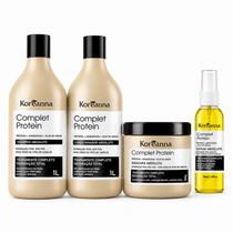 Kit Koryanna Complet Protein Shampoo 1L + Condicionador 1L + Máscara 500g + Sérum 50ml Reparação Pro Kit Koryanna Complet Protein Shampoo 1L + Condicionador 1L + Máscara 500g + Sérum 50ml Reparação Pro