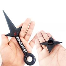 Kit Kunai 23,5Cm + Shuriken 9Cm de Brinquedo para Cosplay de Ninja