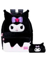 Kit Kuromi Hello Kitty Mochila de Costas + Estojo Pelúcia Kit Kuromi Hello Kitty Mochila de Costas + Estojo Pelúcia