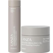 Kit L'Anza Keratin Healing Oil Shampoo 300ml e Máscara 210ml