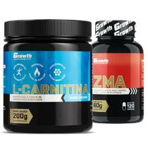 Kit L-Carnitina 200g em Pó + Zma 120 Caps Growth Supplements