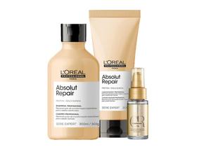 Kit L'Oréal Gold Quinoa Shampoo, Condicionador e Oil Reflections Wella