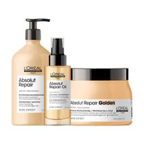 Kit L'Oréal Pro Serie Expert Absolut Repair Gold Quinoa - Shampoo 750ml e Máscara e Óleo