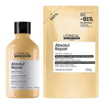 Kit L'oréal Professionel Absolut Repair Shampoo 300ml + Refil Máscara 200g Kit L'oréal Professionel Absolut Repair Shampoo 300ml + Refil Máscara 200g