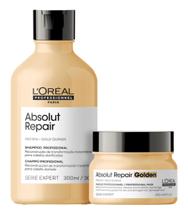 Kit L'Oréal Professionnel Absolut Repair Gold Quinoa Shampoo 300ml+ Máscara 250g Lightweight