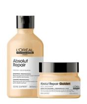Kit L'Oréal Professionnel Absolut Repair Gold Quinoa - Shampoo 300ml + Máscara Golden Finos 250gr