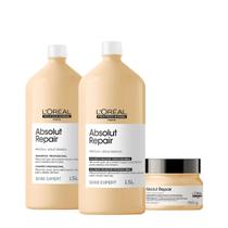 Kit L'Oréal Professionnel Absolut Repair Gold Salon Máscara 250 (3 produtos) Kit L'Oréal Professionnel Absolut Repair Gold Salon Máscara 250 (3 produtos)