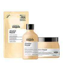 Kit L'Oréal Professionnel Absolut Repair Gold Shampoo Máscara Refil (3 produtos) Kit L'Oréal Professionnel Absolut Repair Gold Shampoo Máscara Refil (3 produtos)