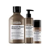 Kit L'Oréal Professionnel Absolut Repair Molecular Shampoo 300ml e Leave-in e Sérum