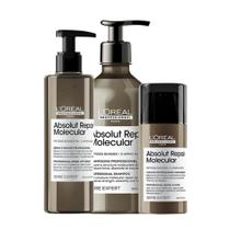 Kit L'oréal Professionnel Absolut Repair Molecular Shampoo 500ml+ Sérum 250ml+ Leavein 100ml