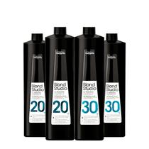 Kit L'Oréal Professionnel Blond Studio Oil Developer Oxidante Extra 20V e 30V (4 produtos)