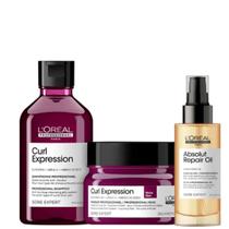 Kit L'Oréal Professionnel Curl Expression Shampoo Antirresíduos 300ml + Máscara Rich 250g + Absolut Repair Óleo 90ml