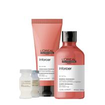 Kit L'Oréal Professionnel Inforcer Serie Expert Shampoo Condicionador e Ampolas Absolut Repair (4 produtos)