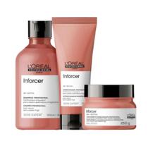 Kit L'Oréal Professionnel Inforcer Shampoo 300ml+ Condicionador 200ml+ Máscara 250g