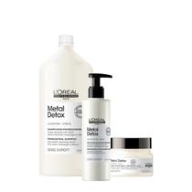 Kit L'Oréal Professionnel Metal Detox Pré Shampoo Máscara e Shampoo G (3 produtos)