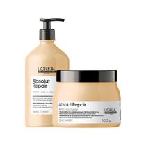 Kit L'Oréal Professionnel Serie Expert Absolut Repair Gold Quinoa Profissional - Shampoo e Máscara - Loréal Professionnel