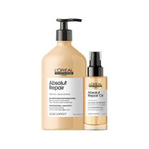 Kit L'Oréal Professionnel Serie Expert Absolut Repair Gold Quinoa Profissional - Shampoo e Óleo