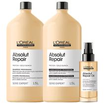Kit L'Oréal Professionnel Serie Expert Absolut Repair Gold Quinoa + Protein Salon Trio Care (3 Produtos)