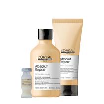 Kit L'Oréal Professionnel Serie Expert Absolut Repair Gold Quinoa Protein Shampoo Condicionador e Power Repair (3 produt Kit L'Oréal Professionnel Serie Expert Absolut Repair Gold Quinoa Protein Shampoo Condicionador e Power Repair (3 produt
