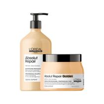 Kit L'Oréal Professionnel Serie Expert Absolut Repair Gold Quinoa - Shampoo e Máscara Golden