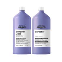 Kit L'Oréal Professionnel Serie Expert Blondifier Gloss Shampoo e Condicionador 1500 ml