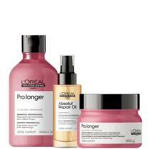 Kit L'Oréal Professionnel Serie Expert Pro Longer + Absolut Repair Triplo (3 Produtos)