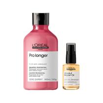 Kit L'oréal Professionnel Serie Expert Pro Longer - Shampoo 300ml + Óleo Capilar Absolut Repair 10 In 1 30ml Kit L'oréal Professionnel Serie Expert Pro Longer - Shampoo 300ml + Óleo Capilar Absolut Repair 10 In 1 30ml