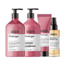 Kit L'Oréal Professionnel Serie Expert Pro Longer - Shampoo 7e Condicionador e Leave-in e Óleo